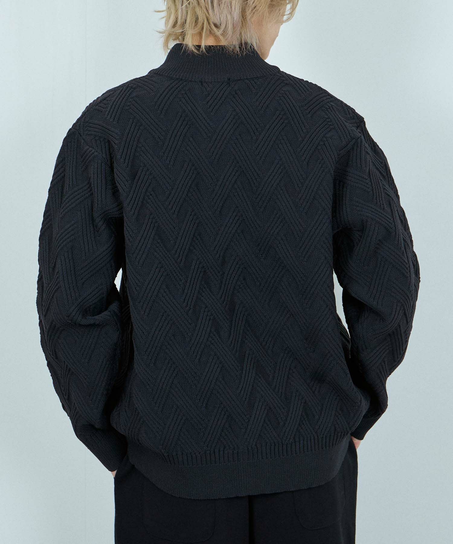 NAVY リンクススタンドネックカーディガン メンズ