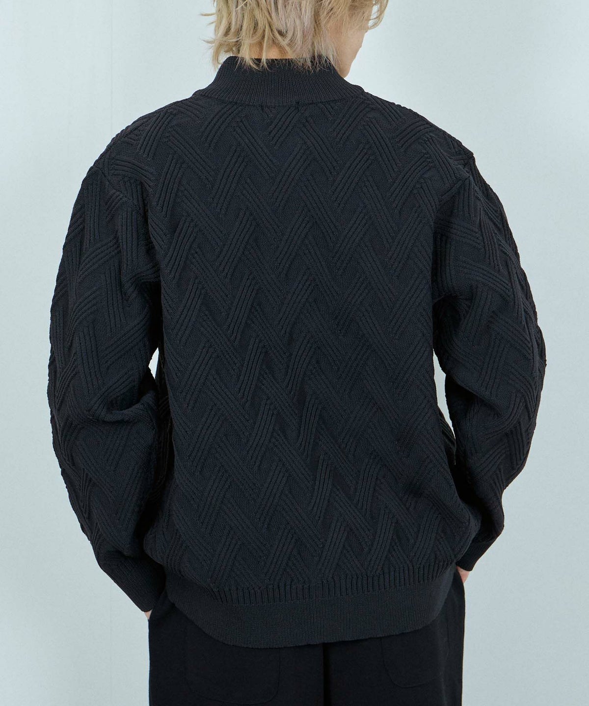  [期間限定価格]NAVY リンクススタンドネックカーディガン メンズ