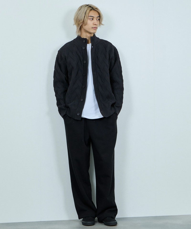 NAVY リンクススタンドネックカーディガン メンズ商品画像-5