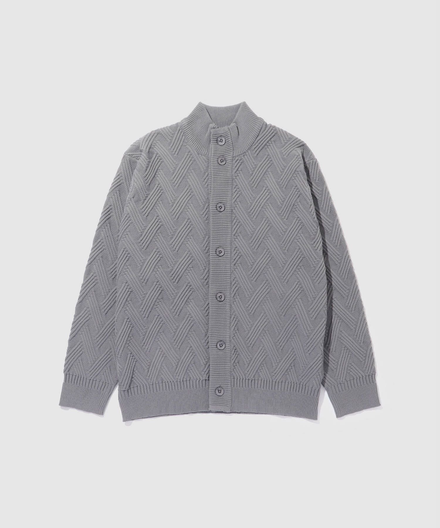 NAVY リンクススタンドネックカーディガン メンズ