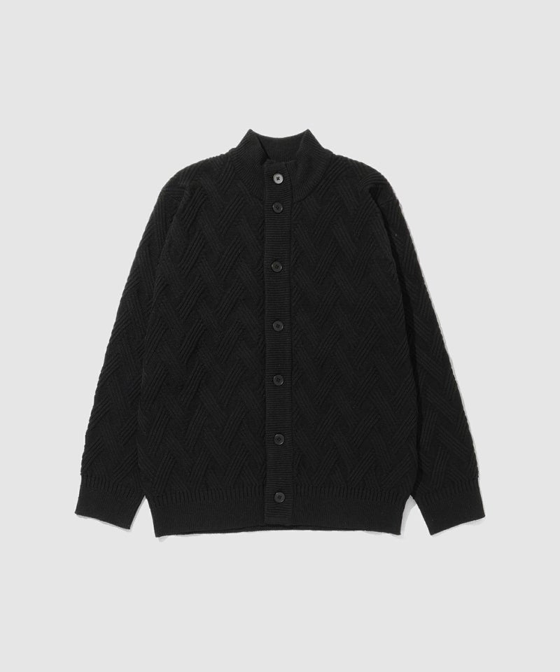 NAVY リンクススタンドネックカーディガン メンズ商品画像-13