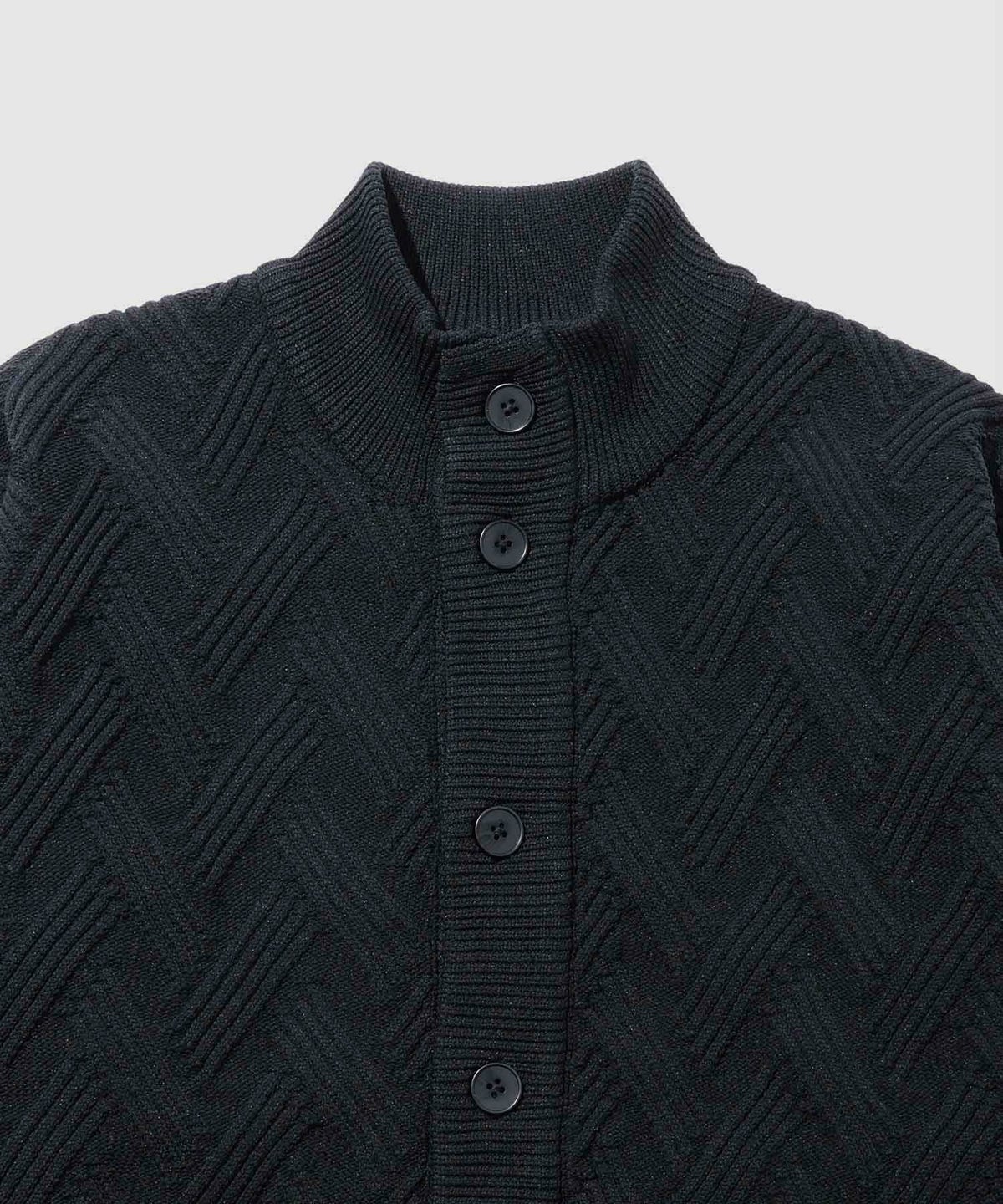  [期間限定価格]NAVY リンクススタンドネックカーディガン メンズ