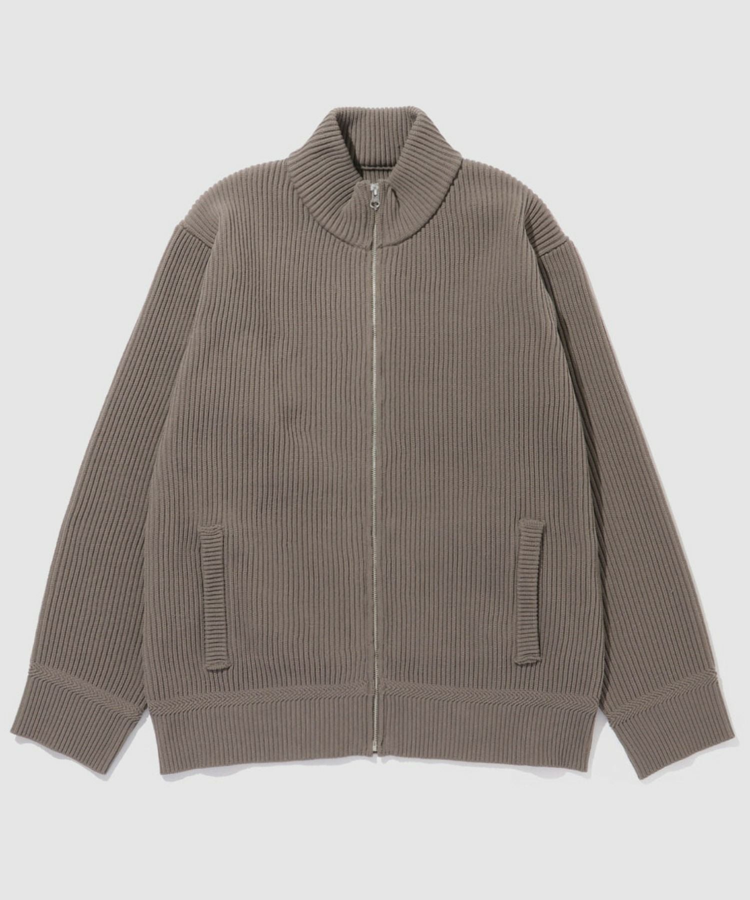 NAVY 畦ドライバーズニットブルゾン メンズ