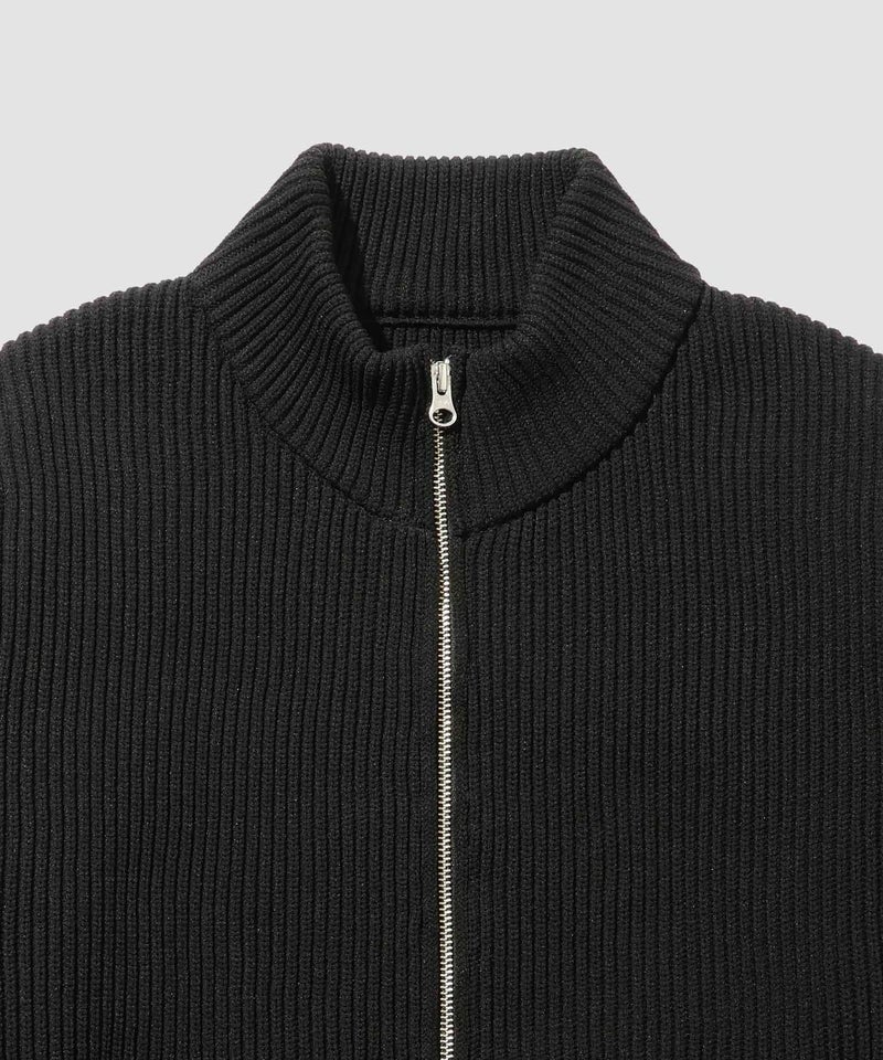 NAVY 畦ドライバーズニットブルゾン メンズ商品画像-13