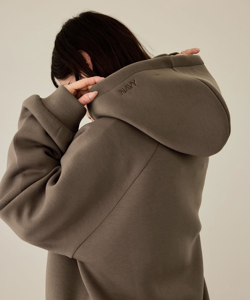nAvy ポンチ素材ワイドパーカー レディース商品画像-6