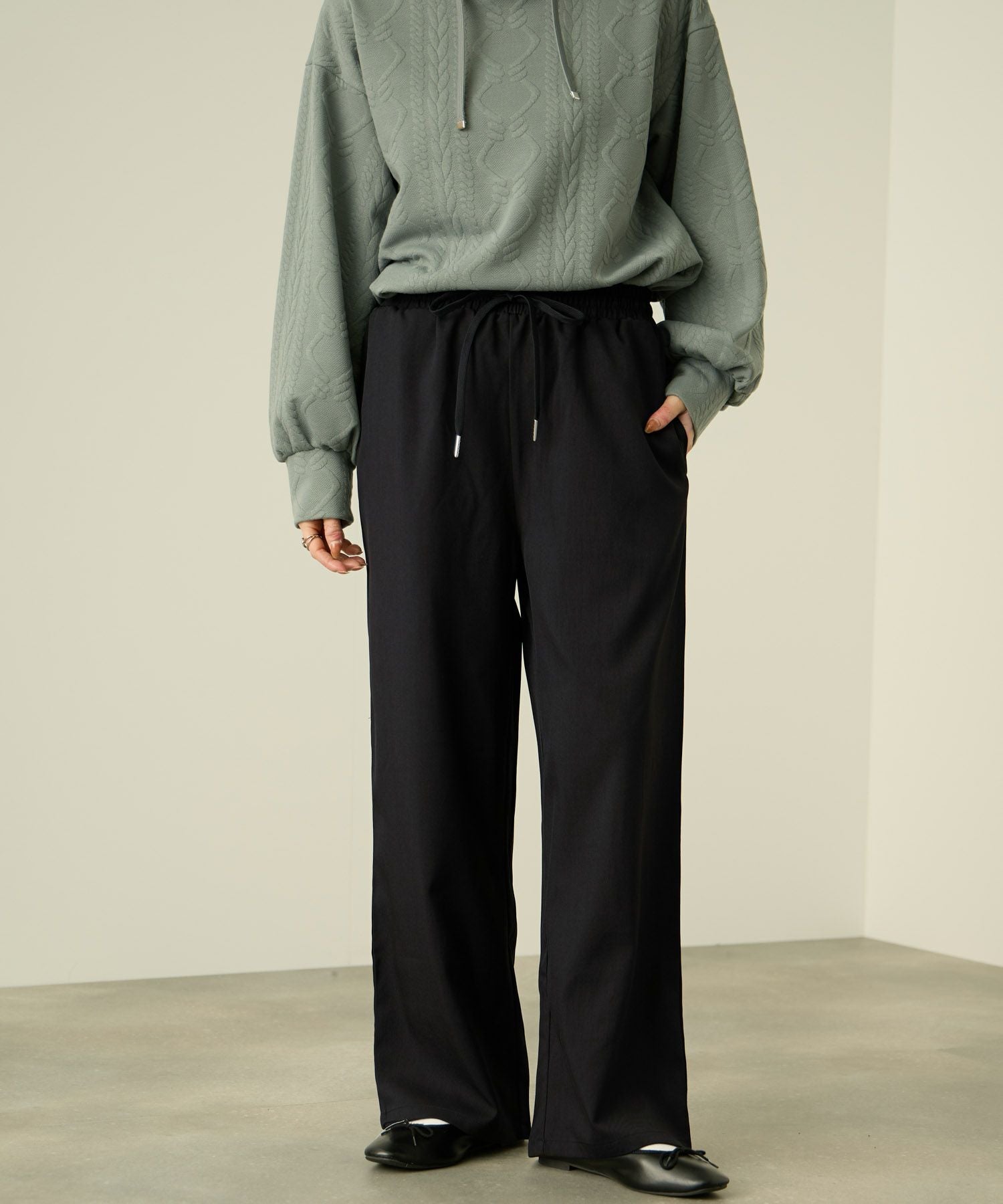 nAvy ワイドストレートパンツ レディース