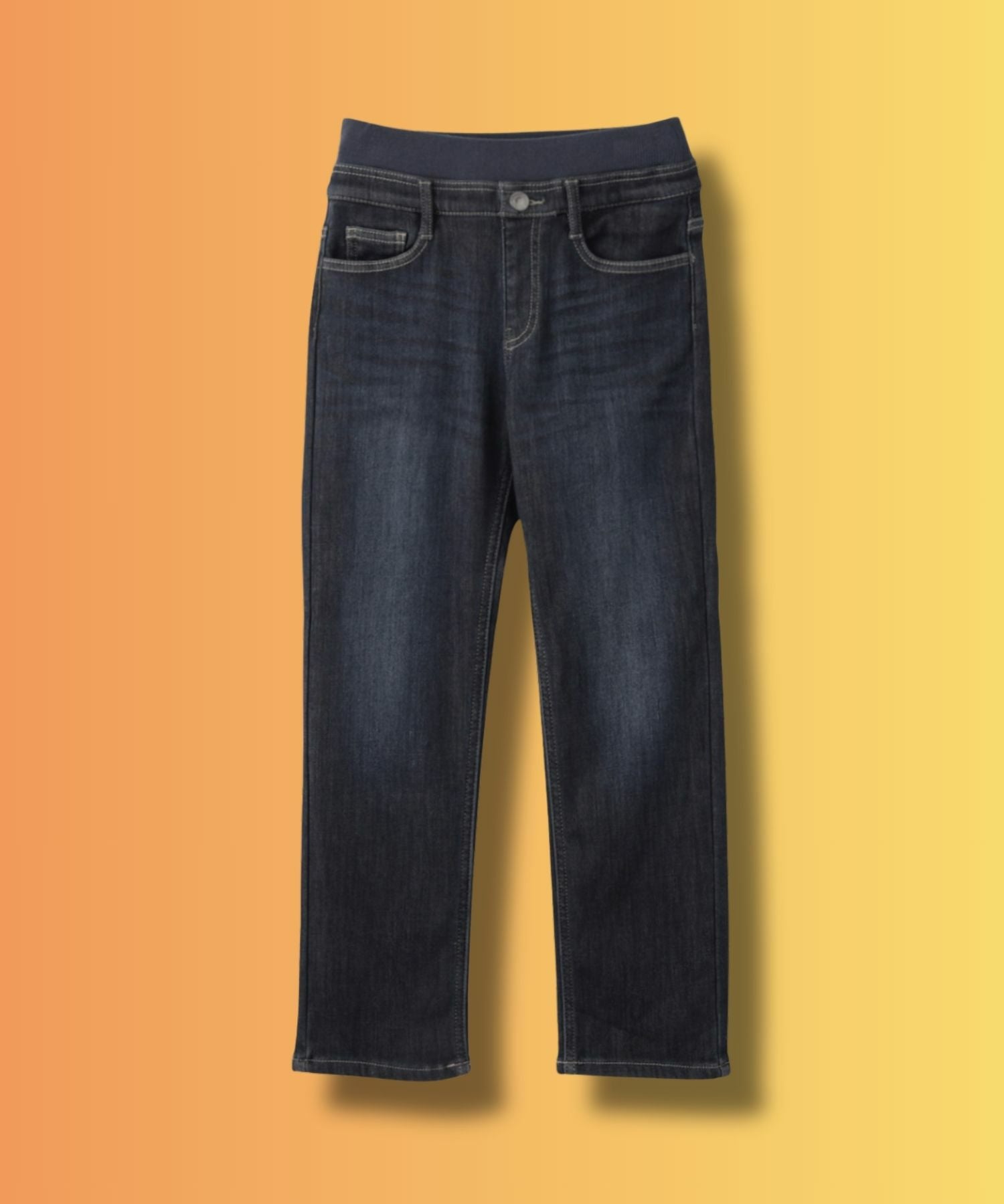 NAVY MAC HEAT 特暖 デニムパンツ レギュラーストレート キッズ