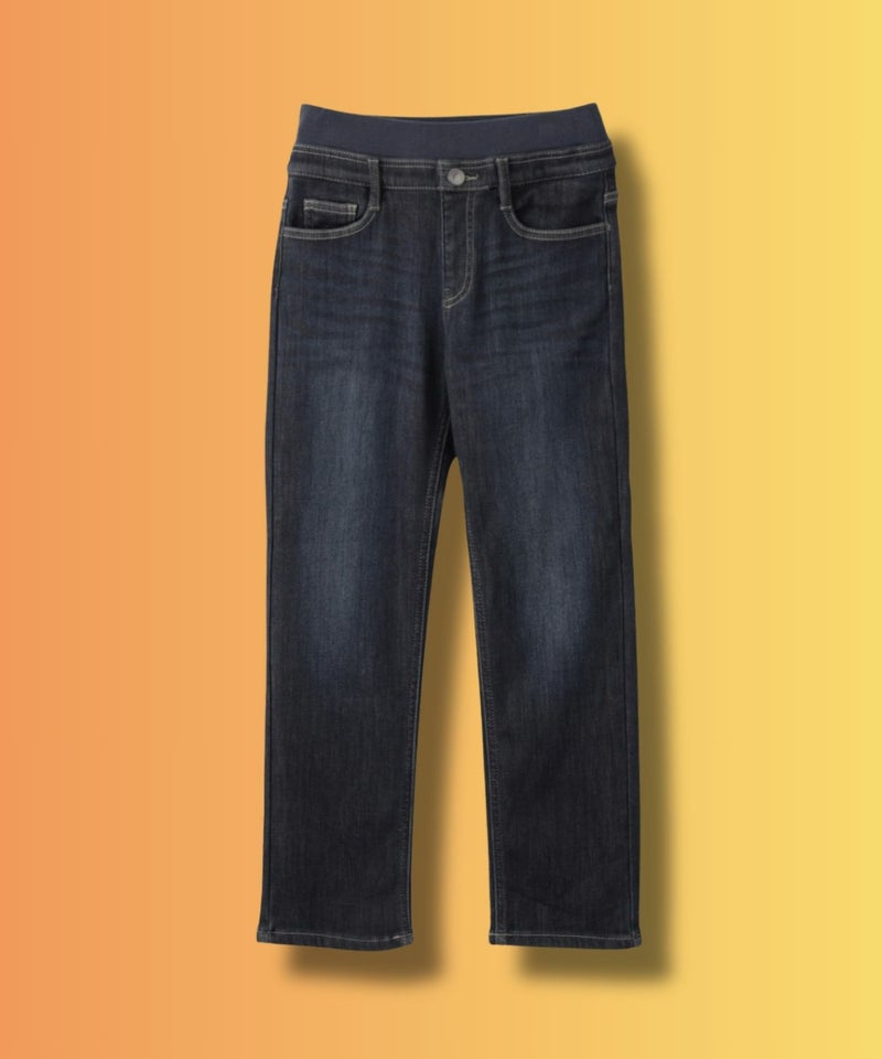 NAVY  MAC HEAT 特暖 デニムパンツ レギュラーストレート キッズ商品画像-2