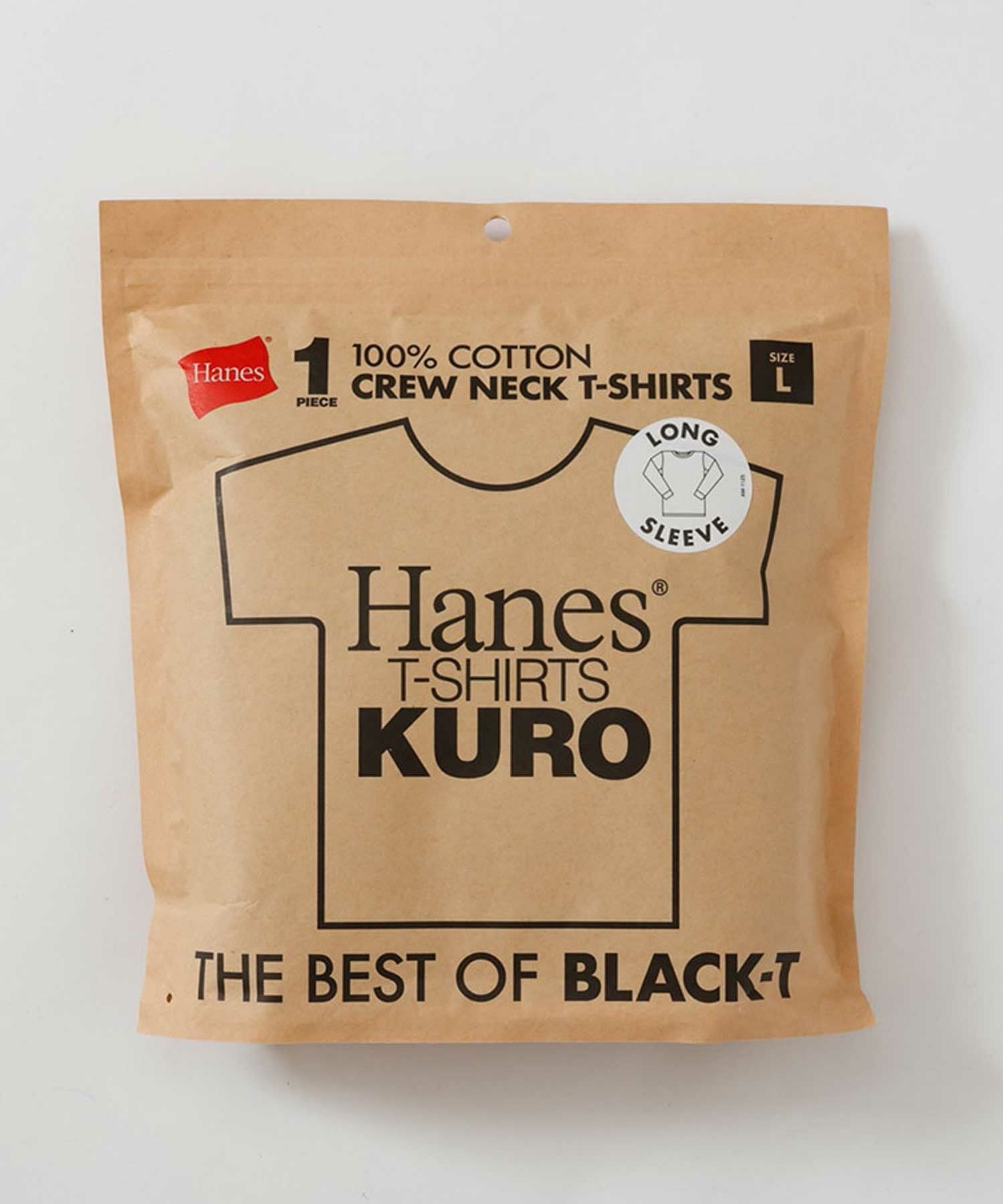 Hanes KURO クルーネックロングスリーブTシャツ メンズ