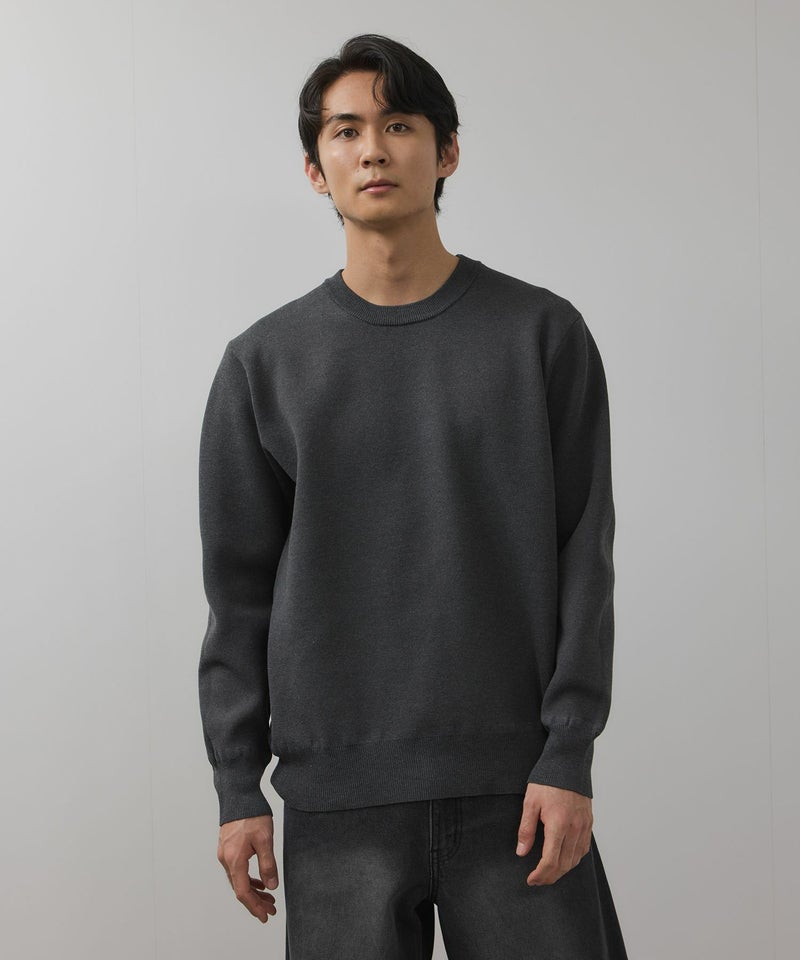 [期間限定価格]NAVY  快適ニット ミラノリブクルーネック メンズ商品画像-7