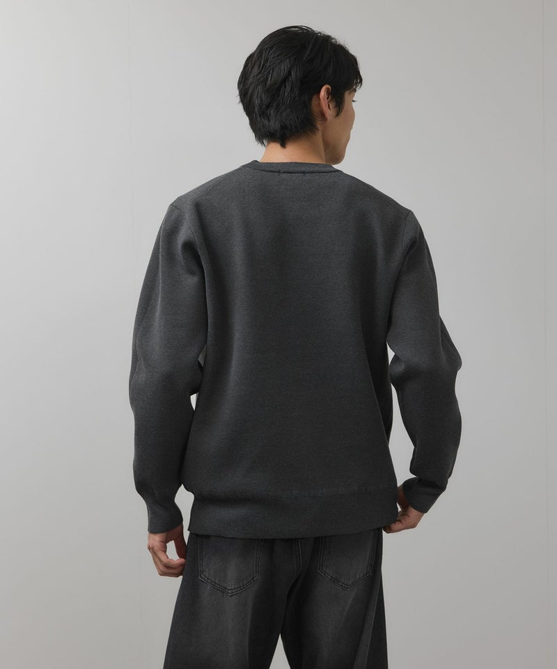 [期間限定価格]NAVY  快適ニット ミラノリブクルーネック メンズ商品画像-9