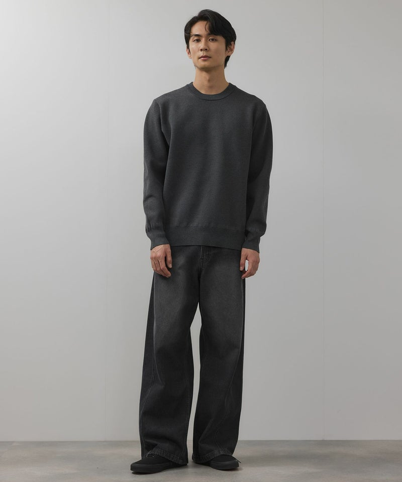 [期間限定価格]NAVY  快適ニット ミラノリブクルーネック メンズ商品画像-10