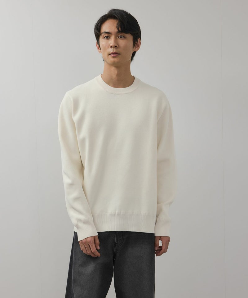 NAVY 快適ニット ミラノリブクルーネック メンズ商品画像-12