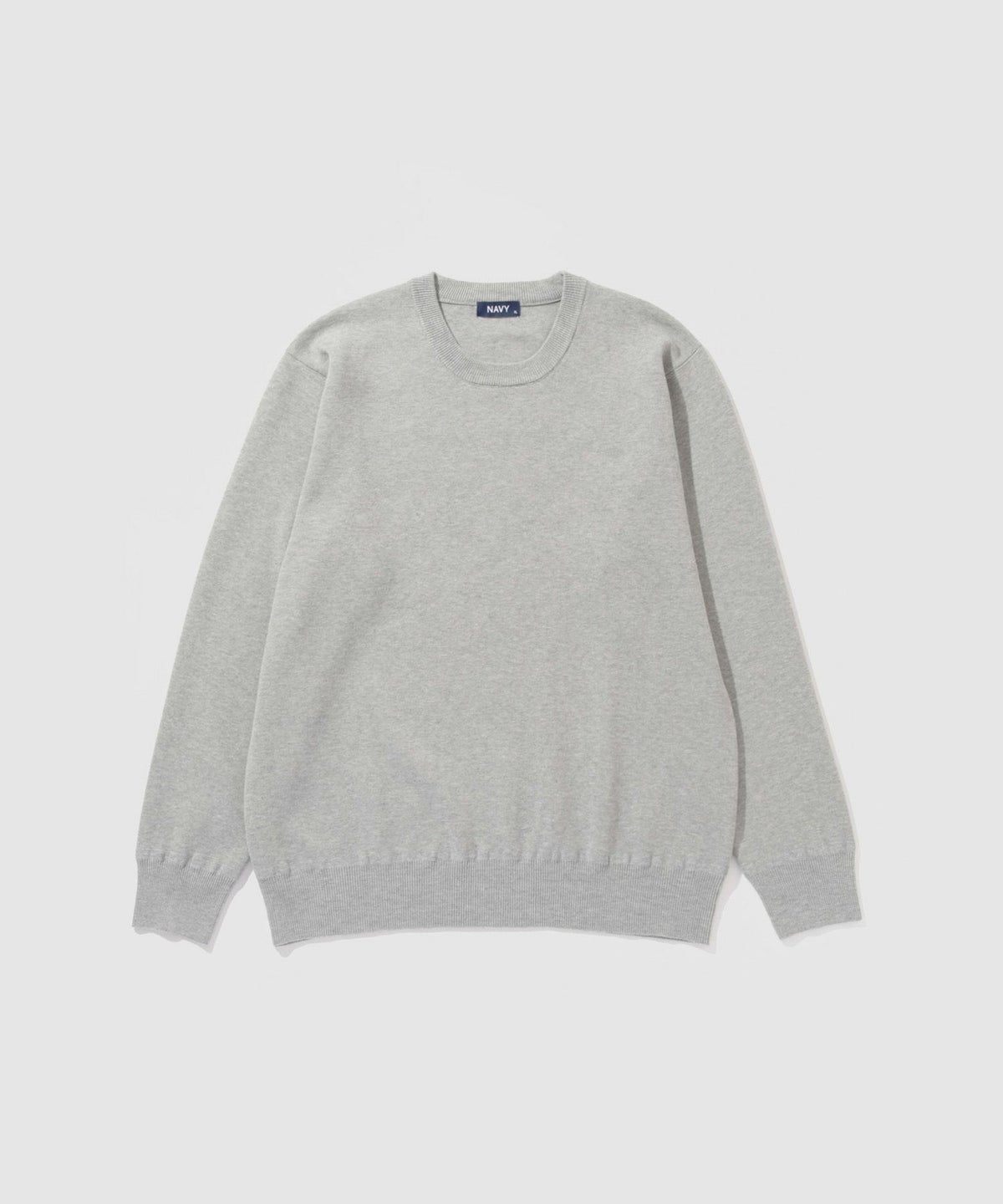 NAVY 快適ニット ミラノリブクルーネック メンズ