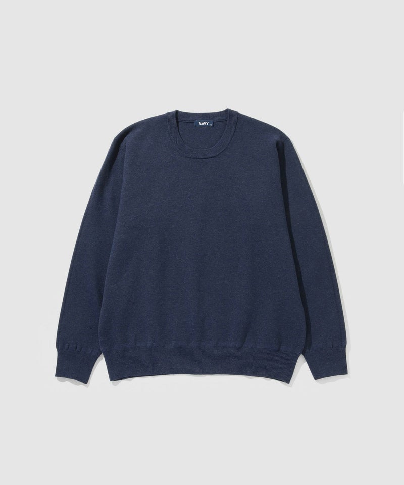 [期間限定価格]NAVY  快適ニット ミラノリブクルーネック メンズ商品画像-19