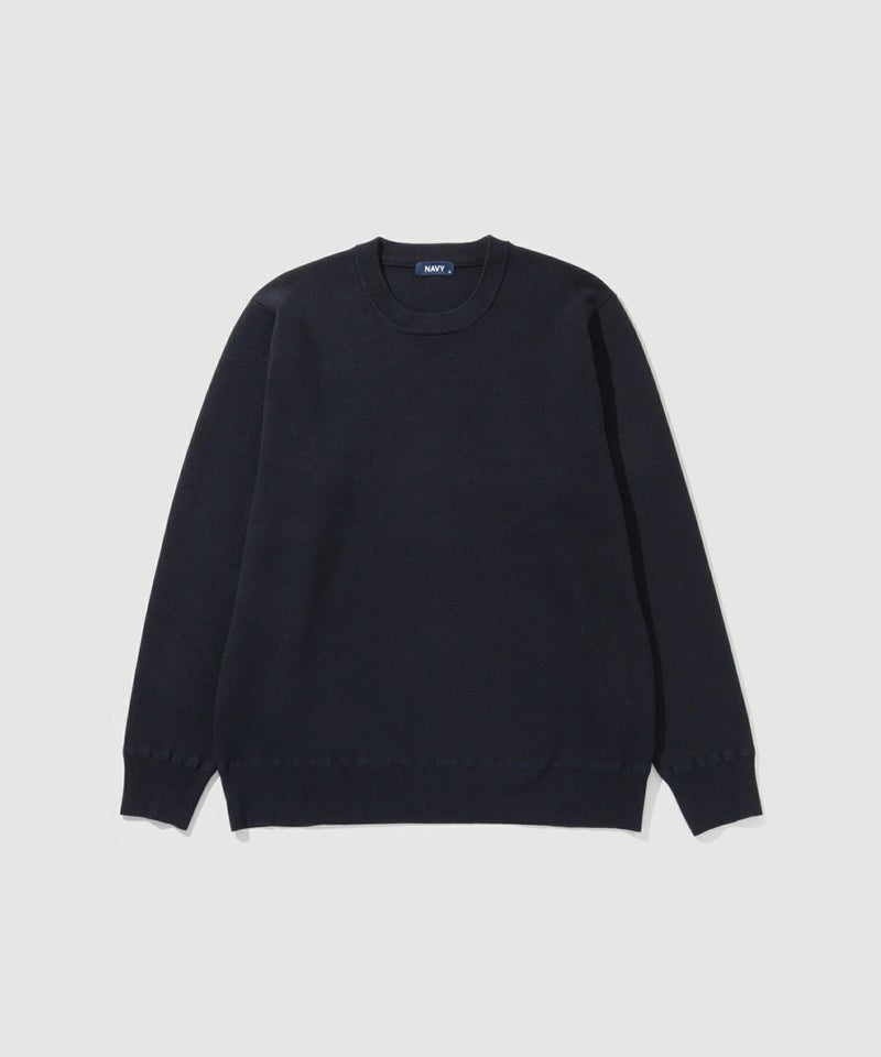 NAVY 快適ニット ミラノリブクルーネック メンズ商品画像-20