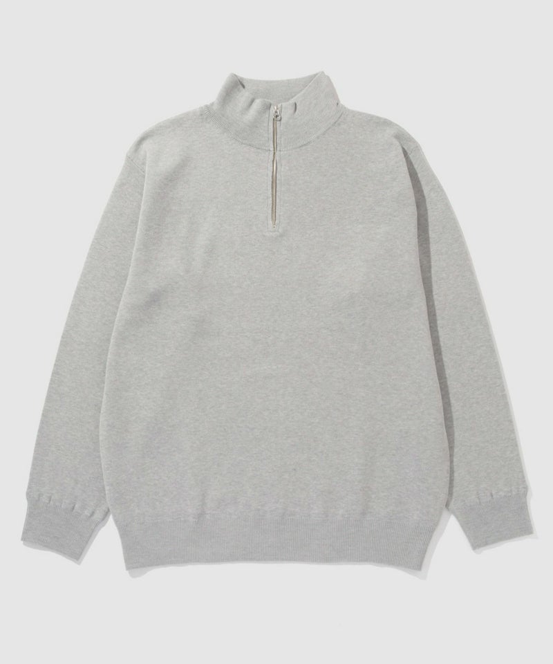 NAVY 快適ニット ミラノリブハーフジップ メンズ商品画像-10