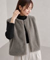 Idnes フェイクファーベスト レディース商品サムネイル-1
