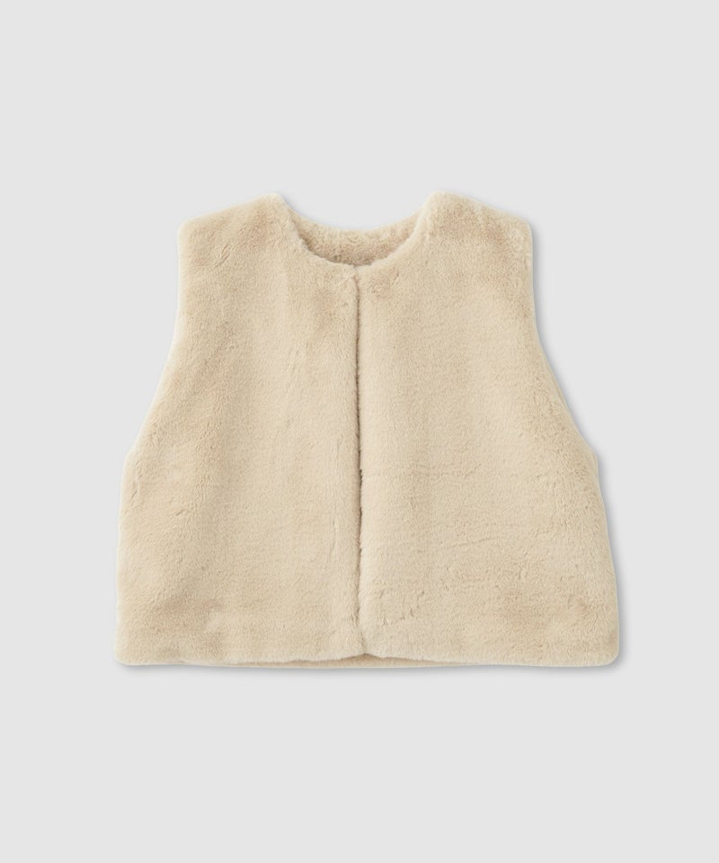 Idnes  フェイクファーベスト レディース商品画像-10