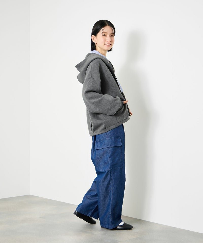 Idnes ストレッチポンチジップパーカー レディース商品画像-10