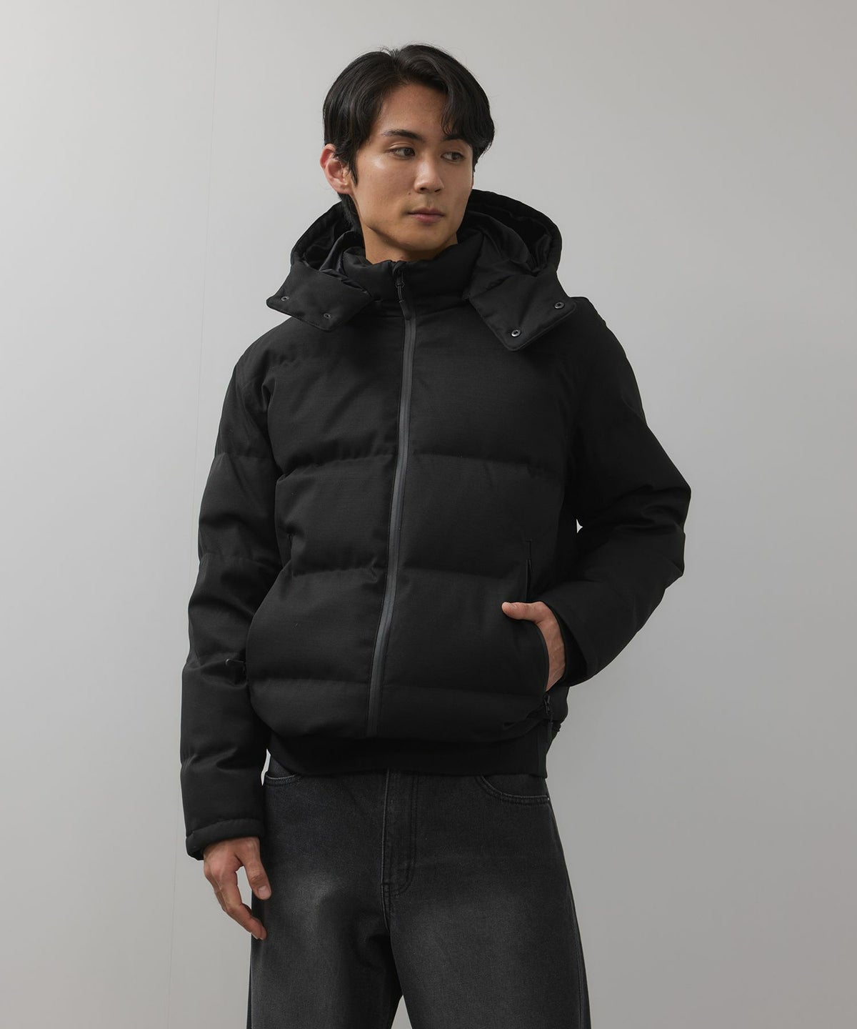 NAVY ウールライクプレミアムダウンジャケット メンズ