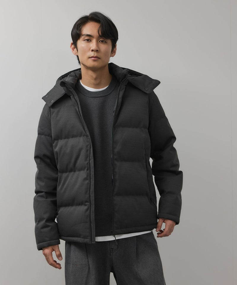 NAVY ウールライクプレミアムダウンジャケット メンズ商品画像-4