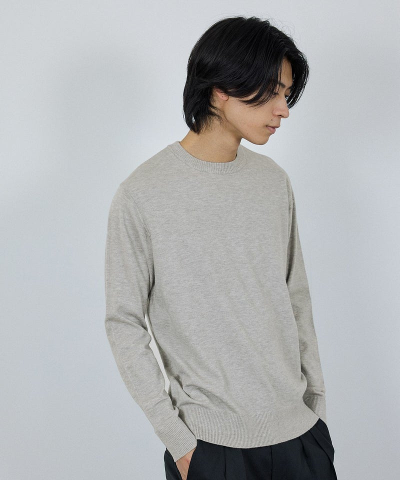 NAVY 素肌ニット クルーネック メンズ商品画像-10