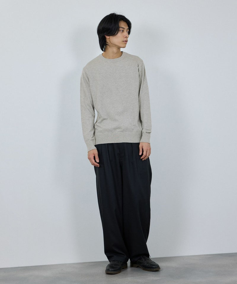 NAVY 素肌ニット クルーネック メンズ商品画像-15