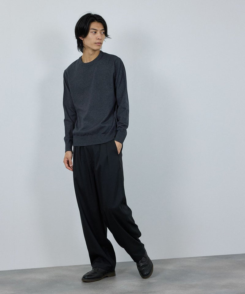 NAVY 素肌ニット クルーネック メンズ商品画像-24