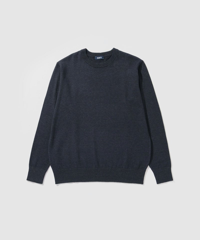 NAVY 素肌ニット クルーネック メンズ商品画像-29