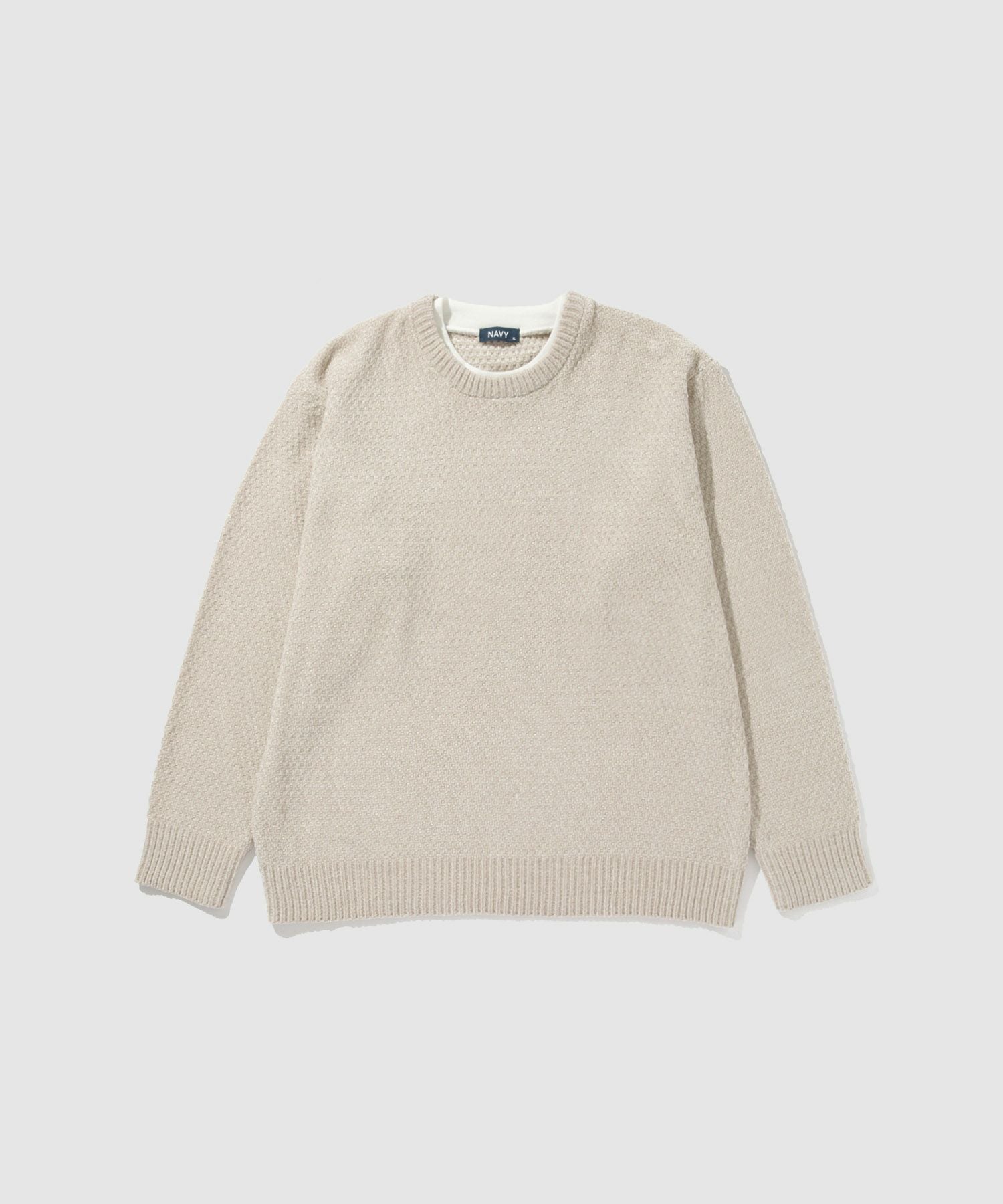 NAVY トロリカノコモールニット クルーネック メンズ