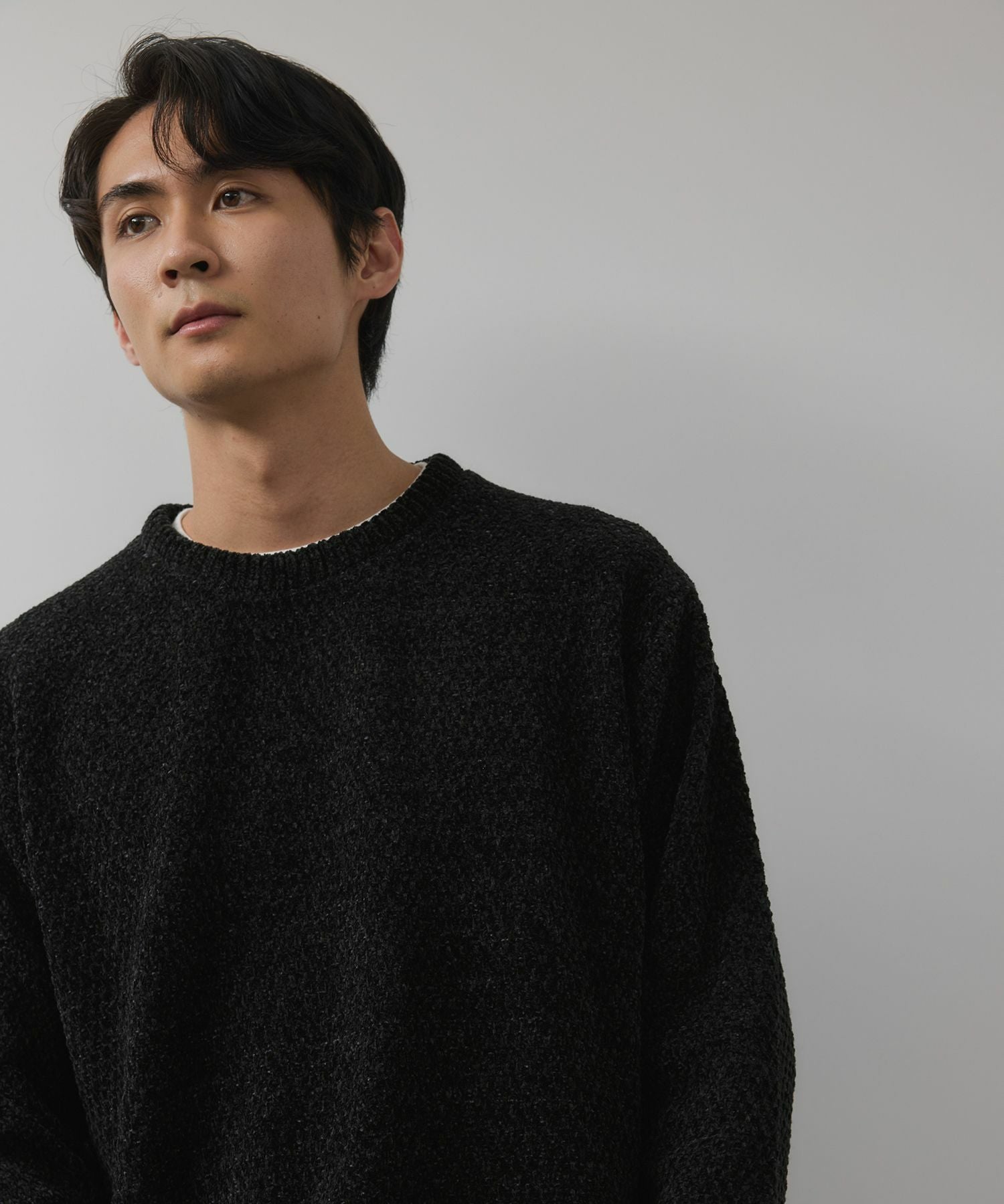 NAVY トロリカノコモールニット クルーネック メンズ