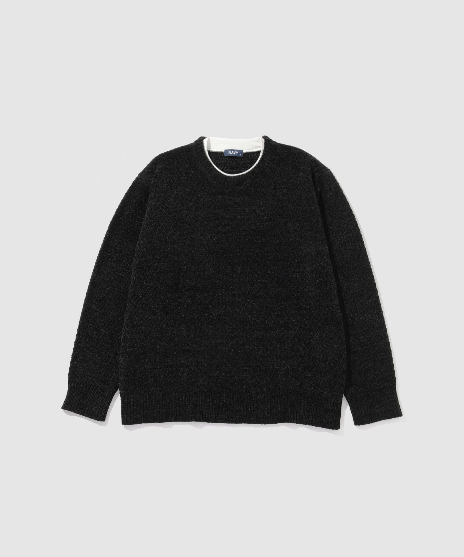 NAVY トロリカノコモールニット クルーネック メンズ
