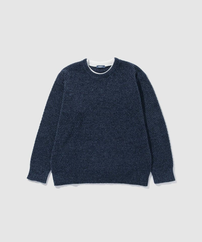 NAVY トロリカノコモールニット クルーネック メンズ商品画像-14
