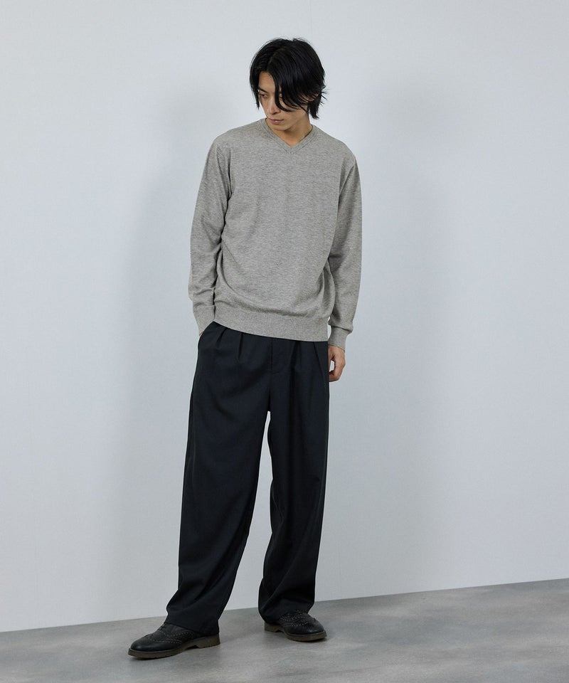 NAVY 素肌ニット Vネック メンズ商品画像-10