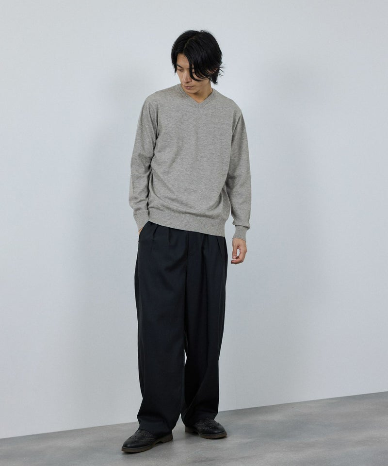 NAVY  素肌ニット Vネック メンズ商品画像-11