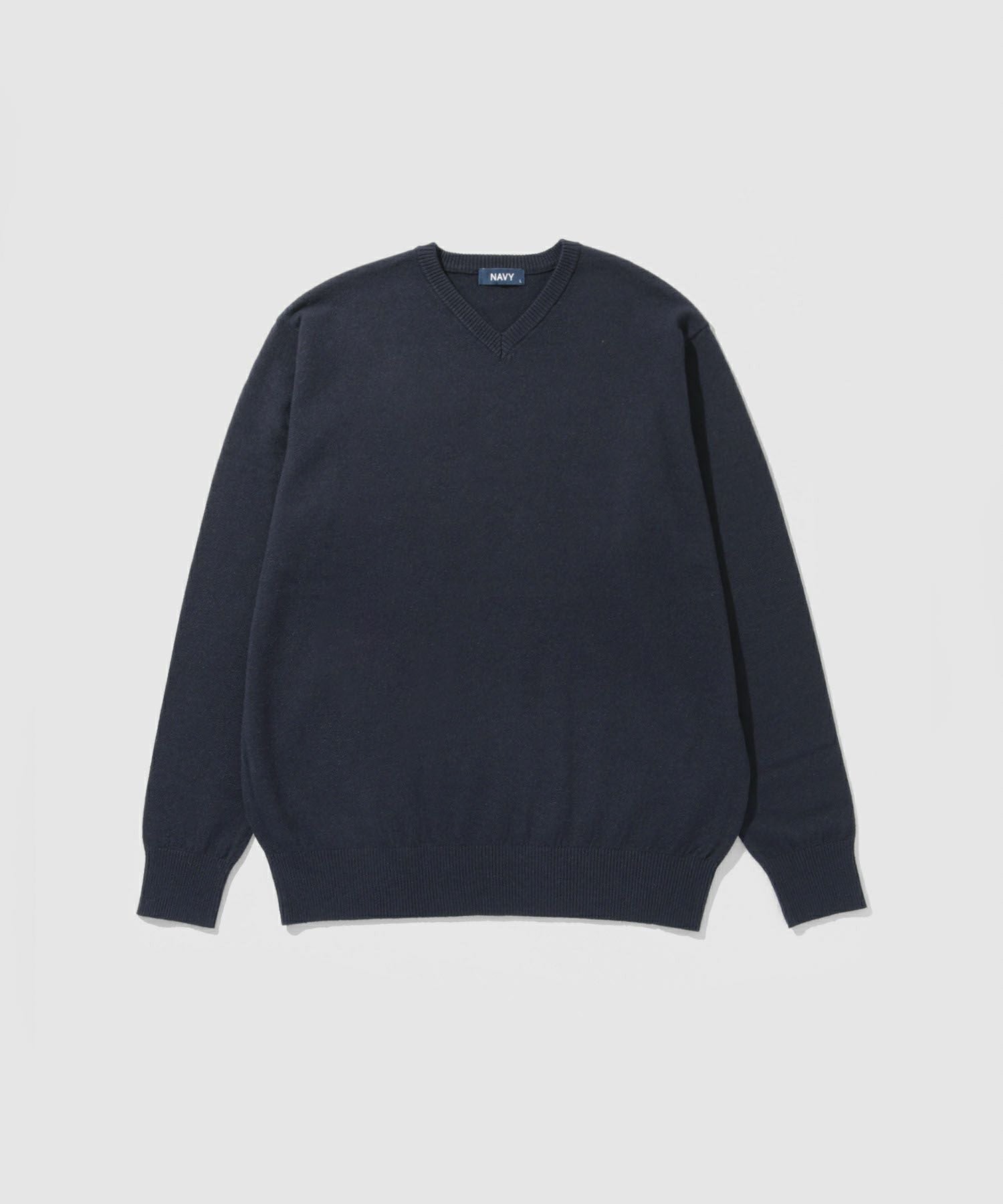 NAVY 素肌ニット Vネック メンズ