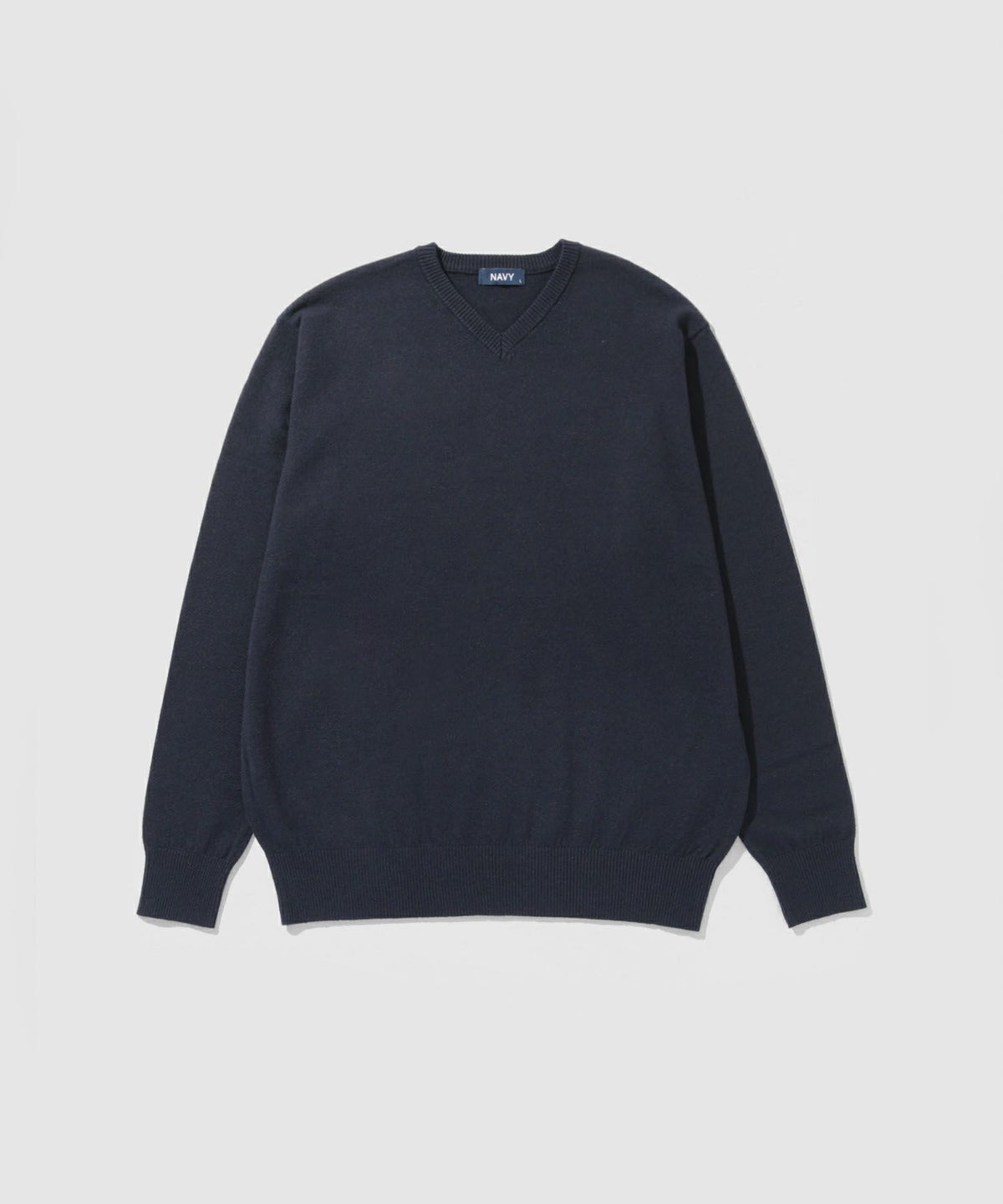 [期間限定価格]NAVY 素肌ニット Vネック メンズ