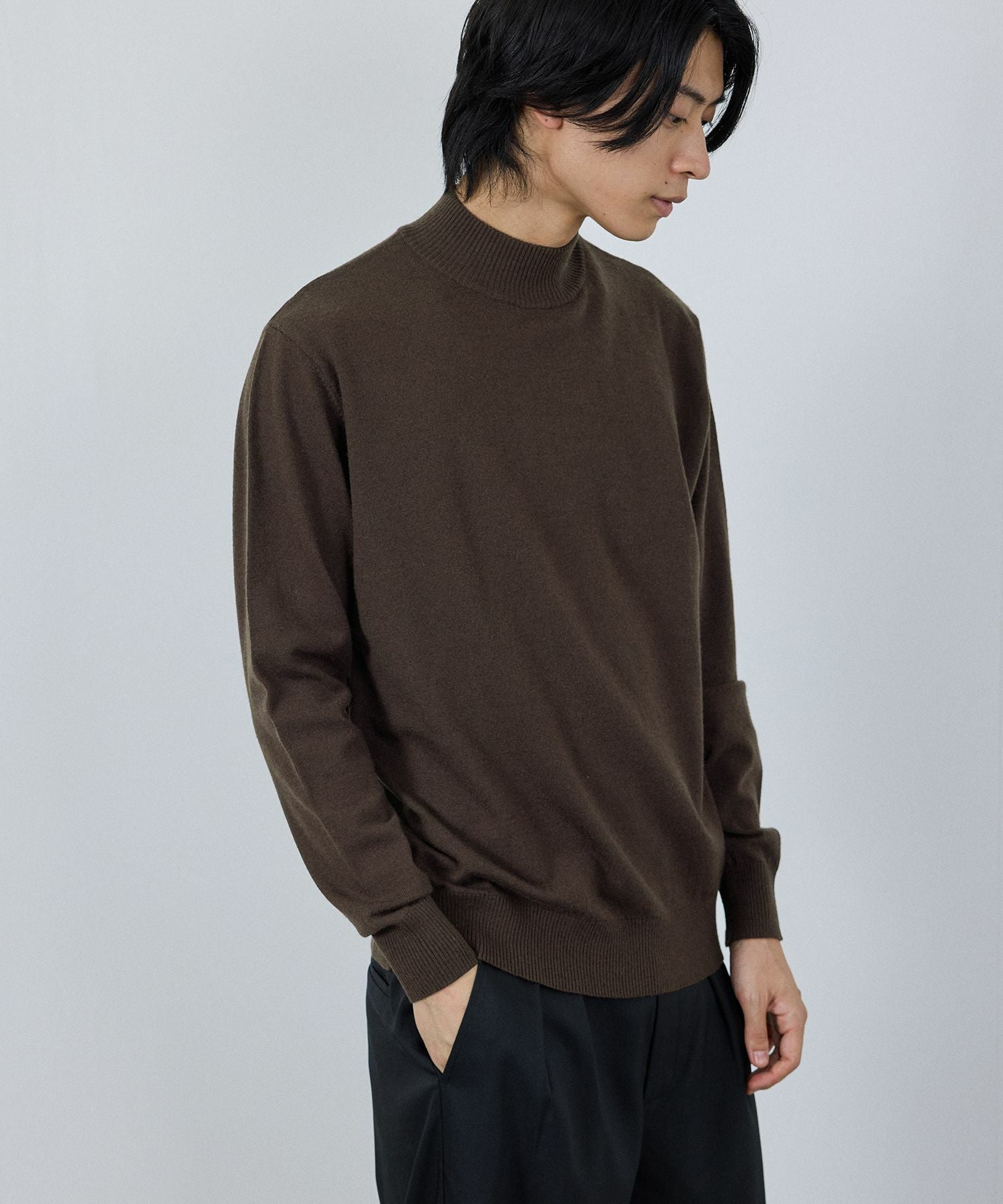 NAVY 素肌ニット ハイネック メンズ