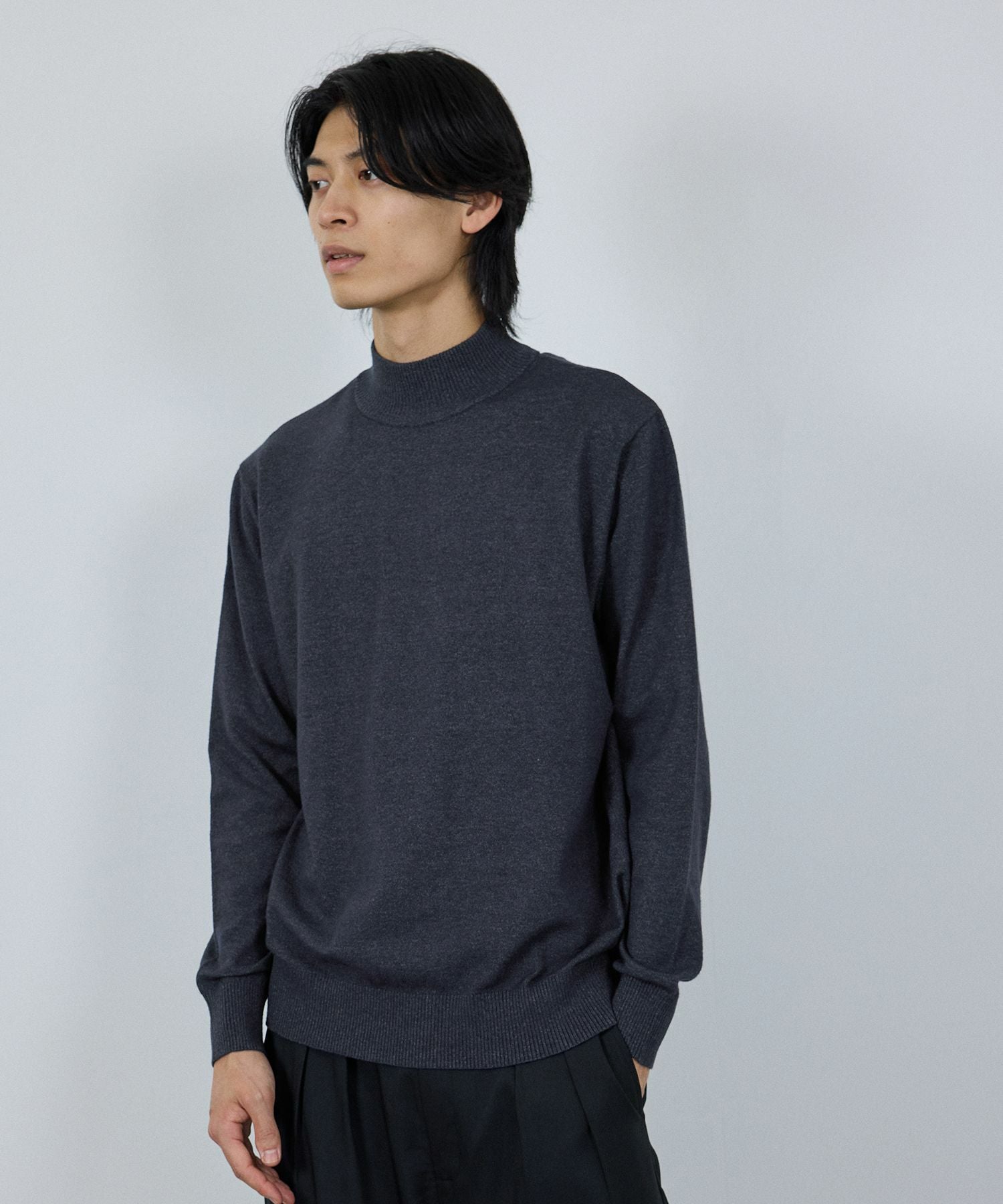 NAVY 素肌ニット ハイネック メンズ