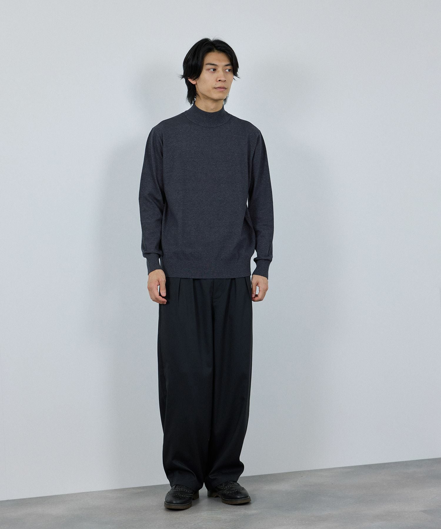 NAVY 素肌ニット ハイネック メンズ