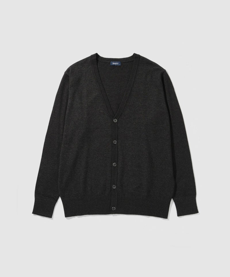 NAVY 素肌ニット Vネックカーディガン メンズ商品画像-22