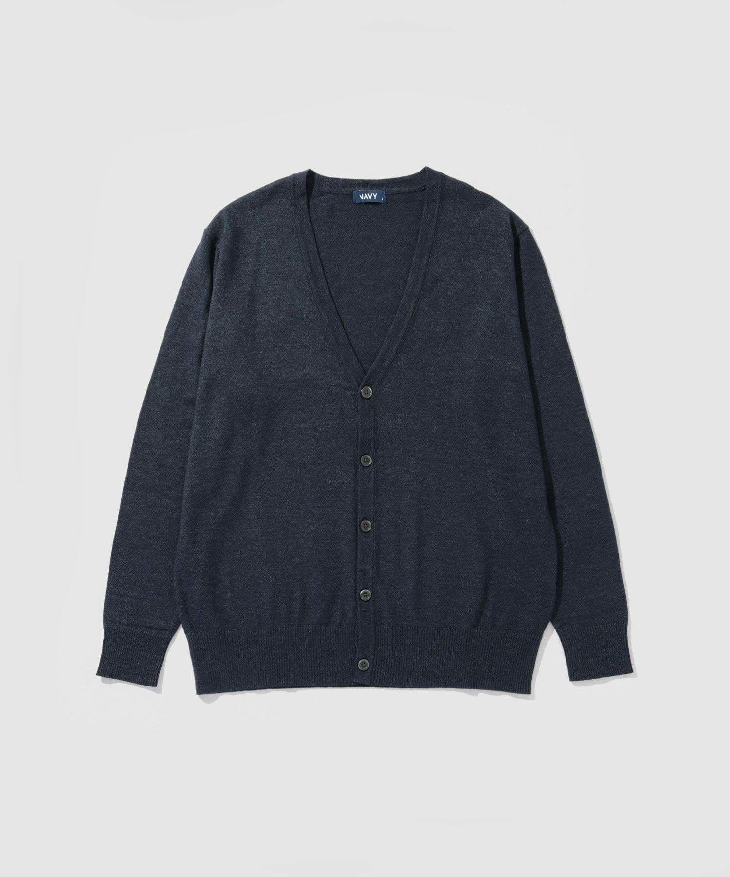NAVY 素肌ニット Vネックカーディガン メンズ