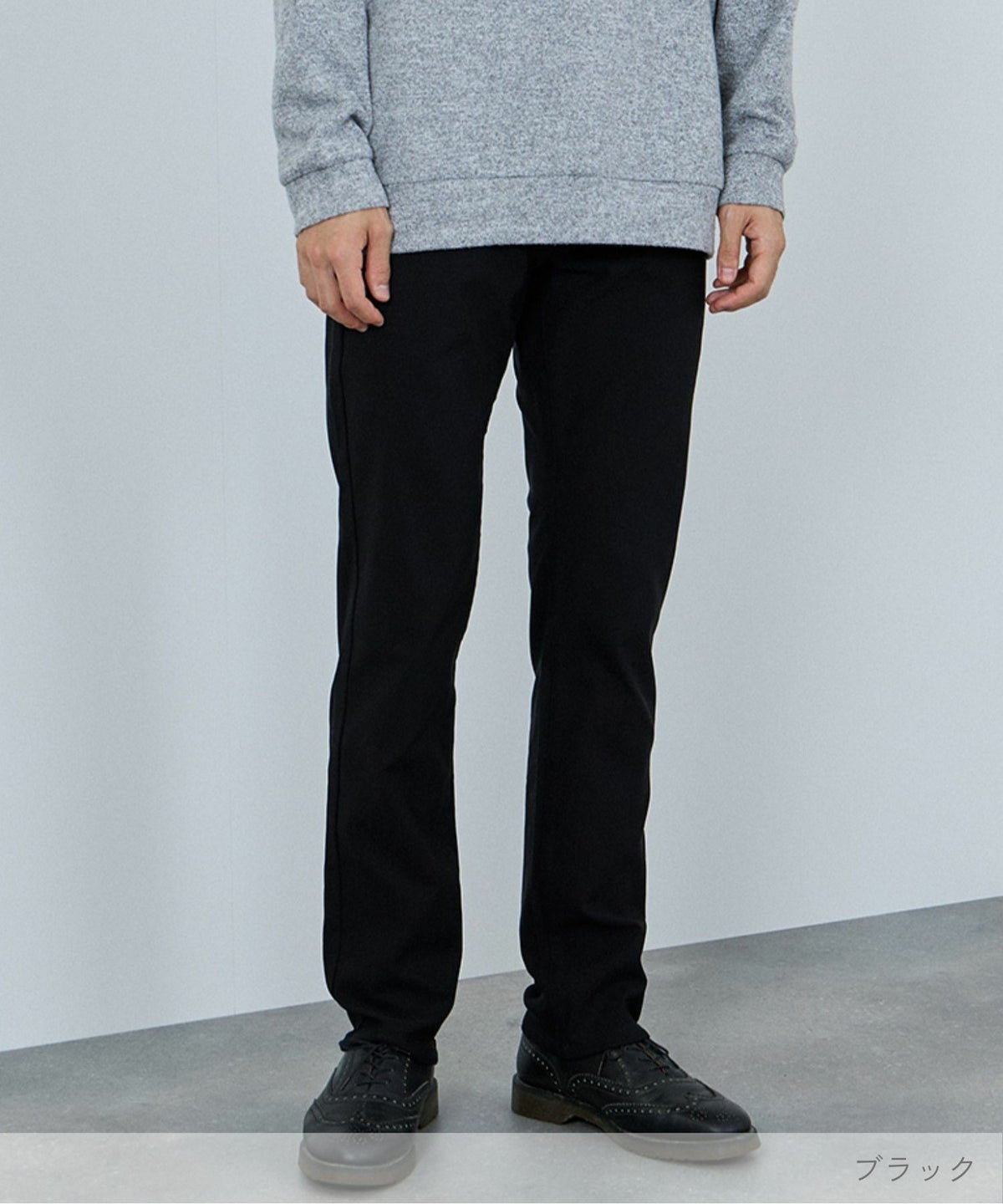 NAVY MAC HEAT 裏起毛ストレートパンツ メンズ