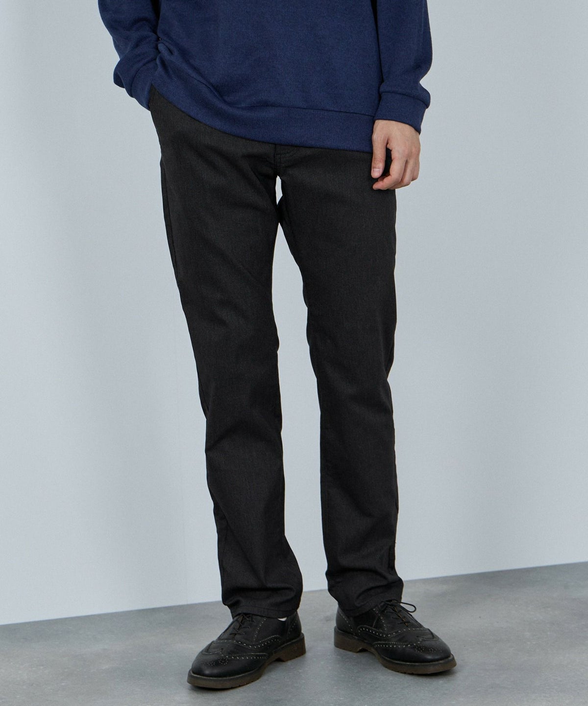 NAVY MAC HEAT 裏起毛ストレートパンツ メンズ