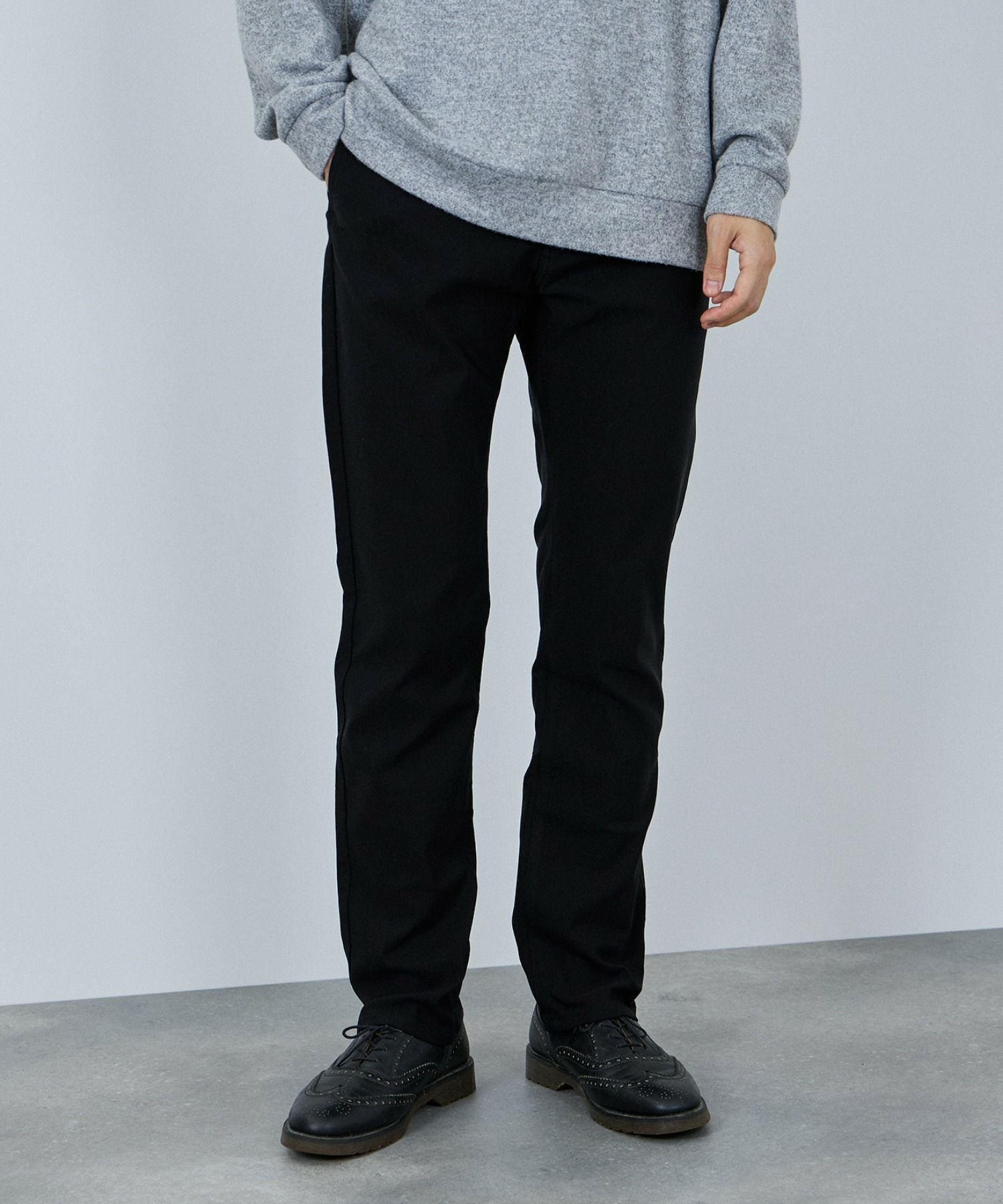 NAVY MAC HEAT 裏起毛ストレートパンツ メンズ