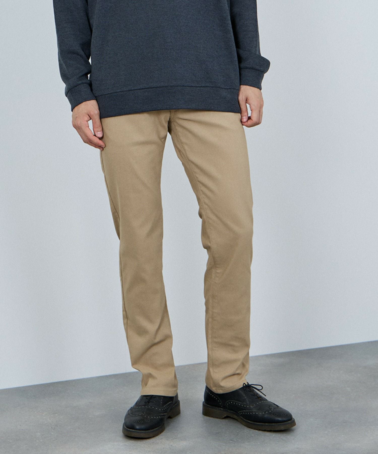 NAVY MAC HEAT 裏起毛ストレートパンツ メンズ