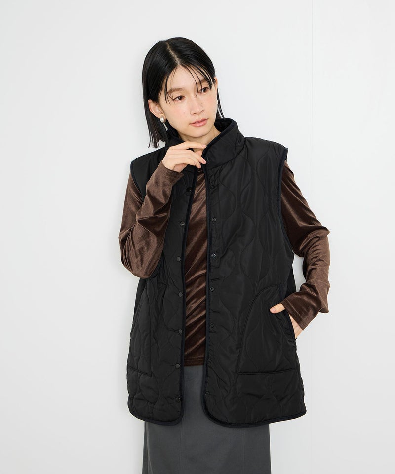 Idnes  リバーシブルキルトベスト レディース商品画像-1