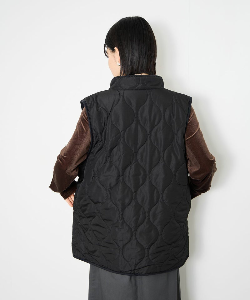 Idnes リバーシブルキルトベスト レディース商品画像-6