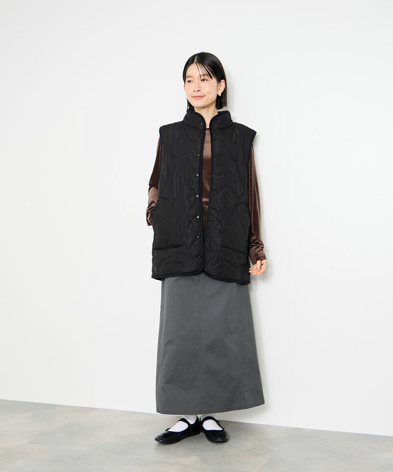 Idnes  リバーシブルキルトベスト レディース商品画像-10